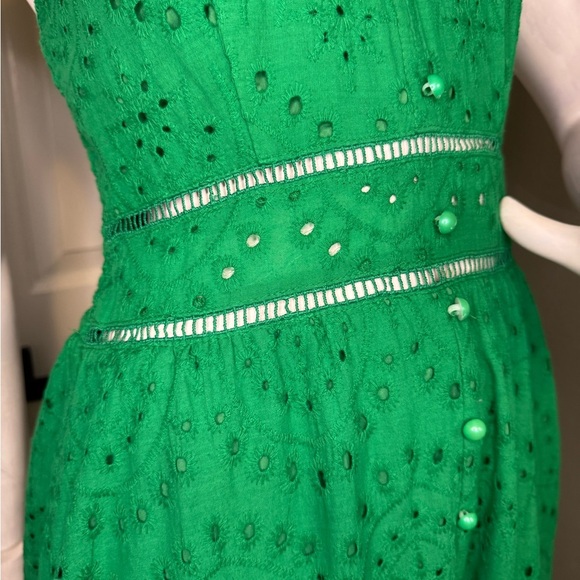 Simplee Women's Dress Green Sz M Crochet Sundress Boho Fairy VTG #113 - Picture 9 of 17
